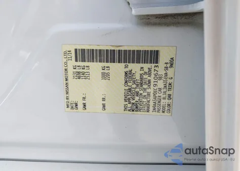 2014 Nissan Maxima 3.5 Sv z USA, uszkodzony, nr VIN 1N4AA5AP0EC910673